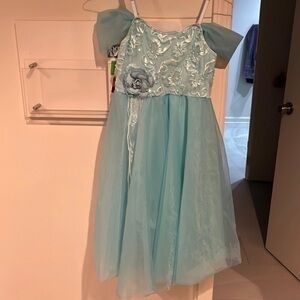 Revolution dancewear Youth blue dance recital dress 12 youth